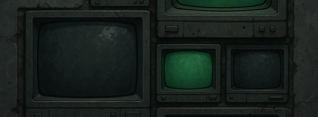 Мониторы в стене — как серые, так и зелёные Мониторы в стене — как серые, так и зелёные | Ryfma